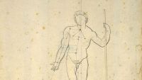 Männlicher Akt (Ausschnitt), 1790/94, Bleistift, © PLM